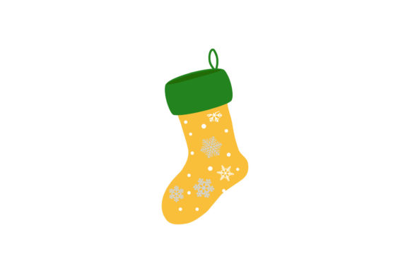 Christmas Colored Wool Knitted Socks Illustrations