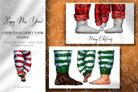 Christmas Family Look Creator, New Year Illustrations