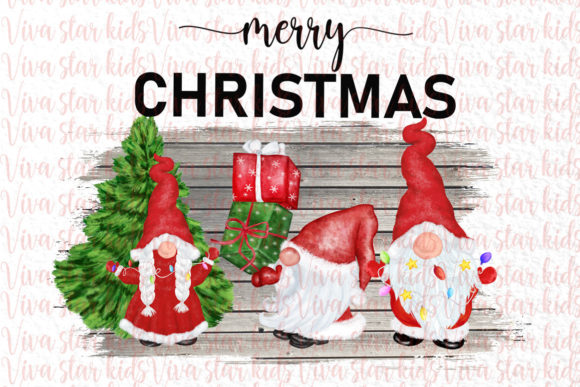 Christmas Gnomes Sublimation Design