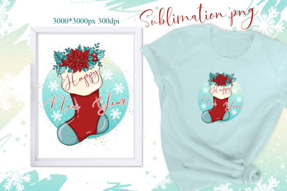Christmas Sublimation Design New Year Illustrations