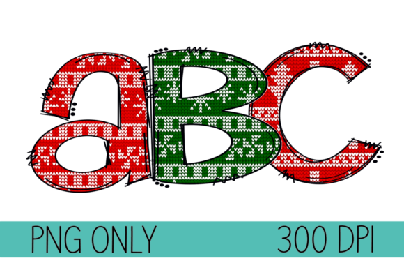 Christmas Sweater Alphabet Illustrations