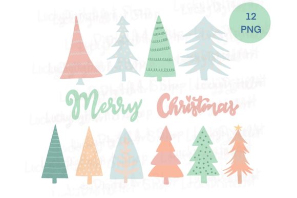 Christmas Tree Sublimation Clipart PNG for Seasonal Branding