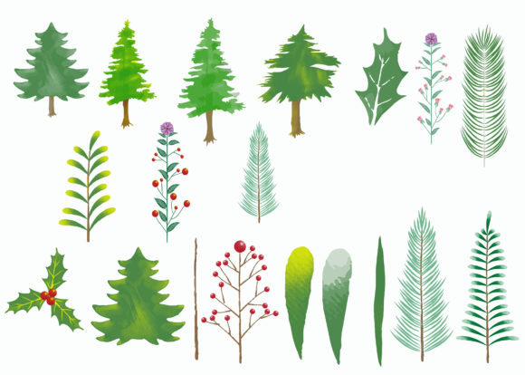 Collection of Merry Christmas Elements Illustrations