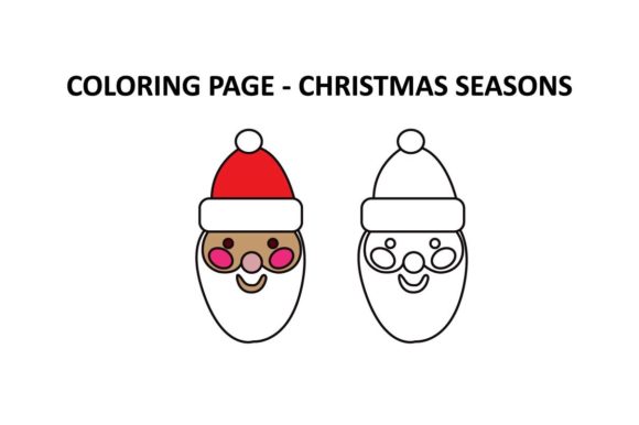 Coloring Book Pages for Kids - Christmas Illustrations