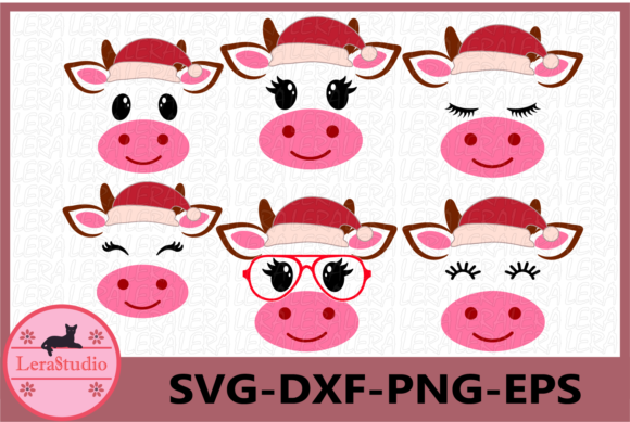 Cow, Farm, Christmas Illustrations
