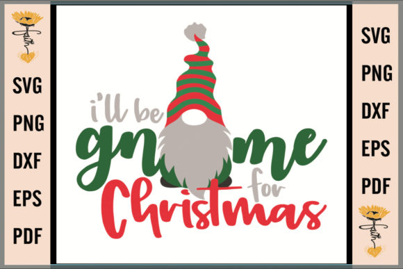 I Will Be Gnome for Christmas Illustrations