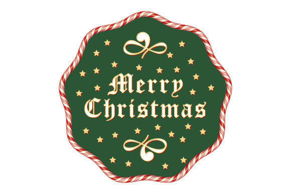 Merry Christmas EPS SVG PNG Retro Frame Illustrations
