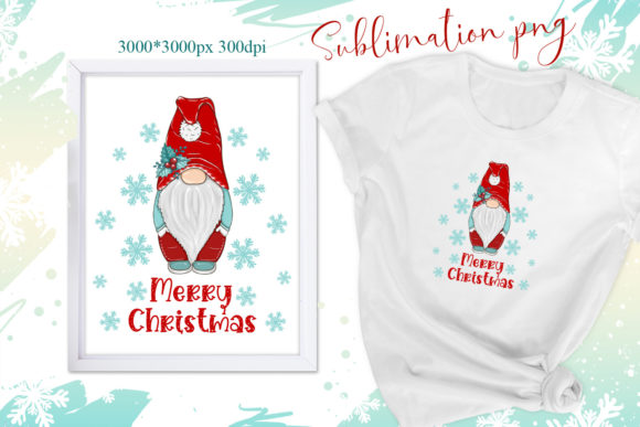 Merry Christmas Gnomes Sublimation Png Illustrations