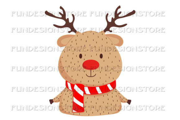 RAINDER CHRISTMAS SUBLIMATION SNOW Illustrations
