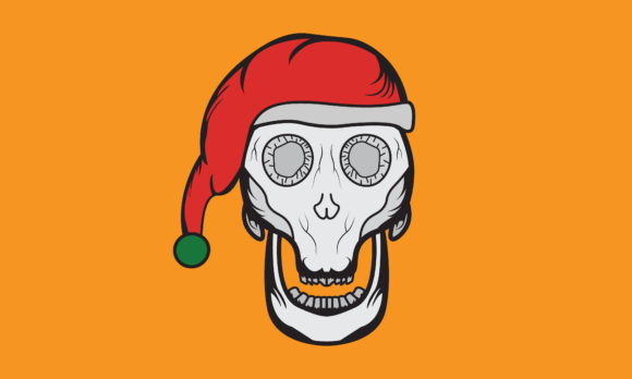 Skull Christmas Illustration: A Bold Visual for Seasonal Branding