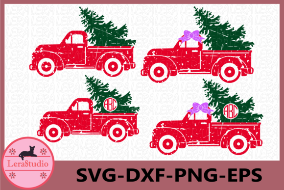 Truck, Christmas Tree, Christmas Illustrations